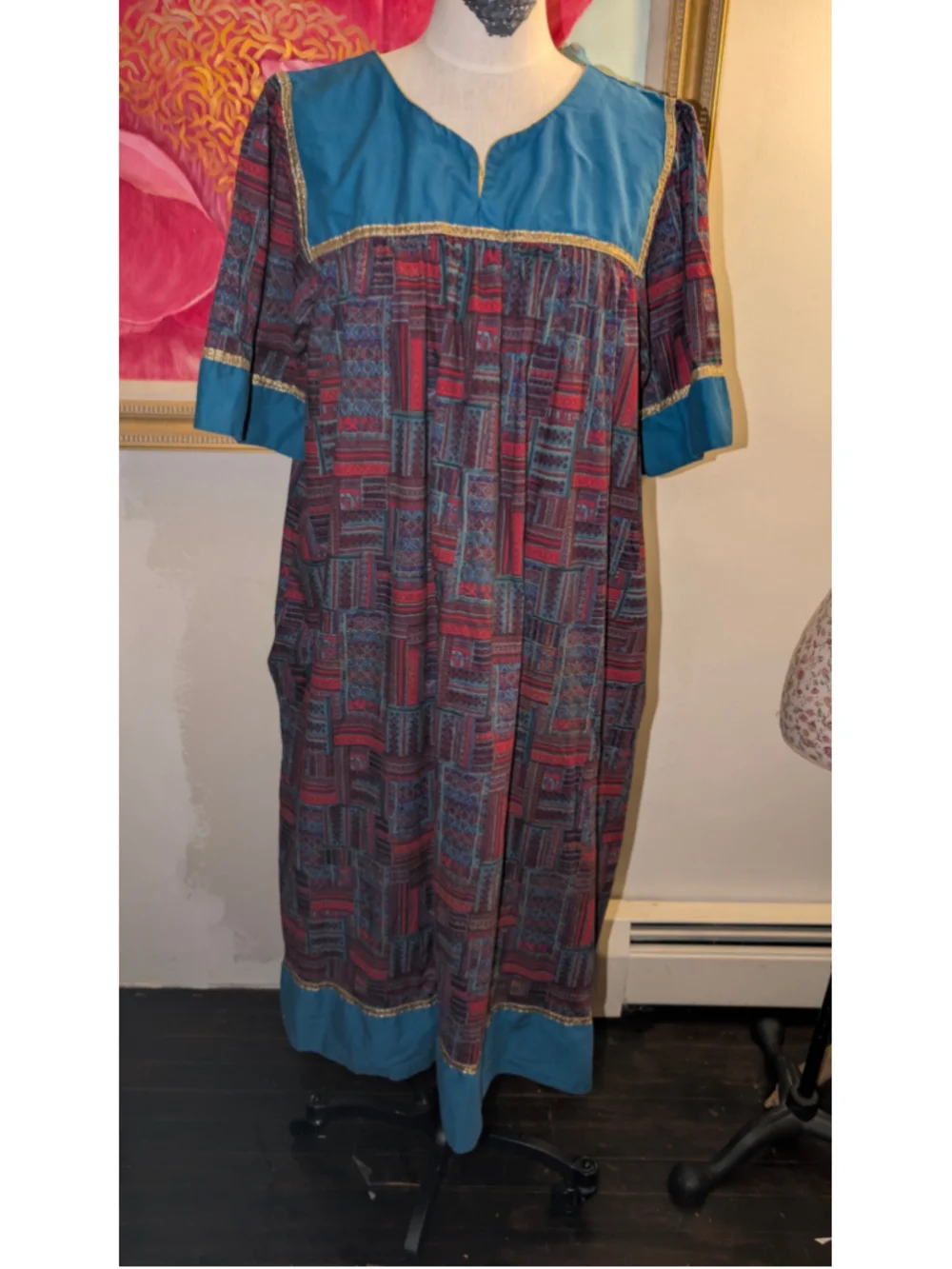 Vintage Krist Gundsen Kaftan Dress Size XL